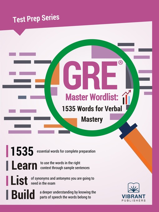 Title details for GRE Master Wordlist by Vibrant Publishers - Available